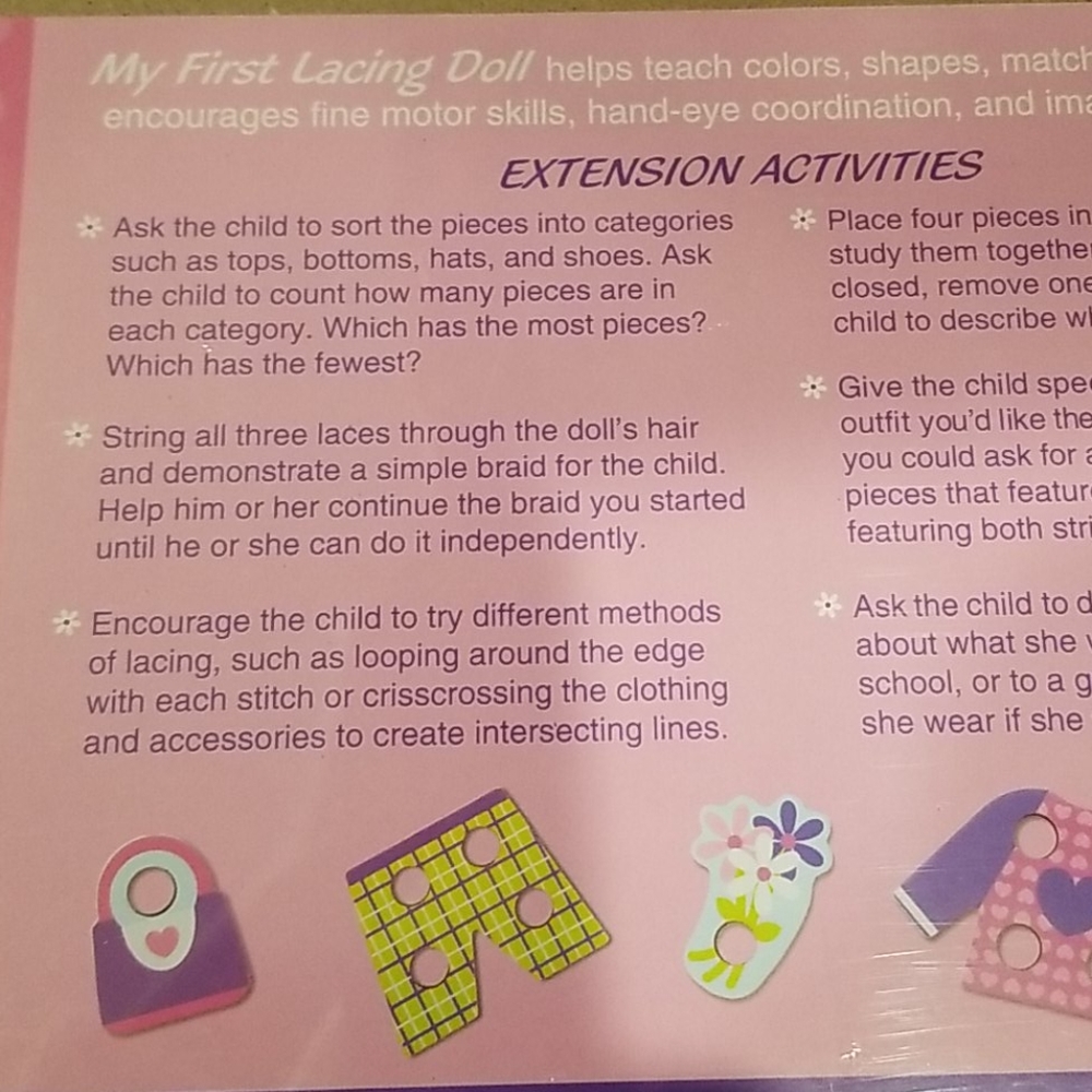 Nwt! Melissa  & Doug My first lacing doll - Picture 3 of 4
